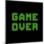 Game Over On A Green Grid Digital Display-wongstock-Mounted Art Print