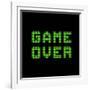 Game Over On A Green Grid Digital Display-wongstock-Framed Art Print