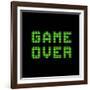 Game Over On A Green Grid Digital Display-wongstock-Framed Art Print