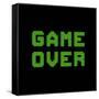 Game Over On A Green Grid Digital Display-wongstock-Framed Stretched Canvas