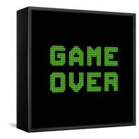 Game Over On A Green Grid Digital Display-wongstock-Framed Stretched Canvas
