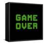 Game Over On A Green Grid Digital Display-wongstock-Framed Stretched Canvas