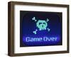 Game Over, Tv Game. Skull and Crossbones-eriksvoboda-Framed Art Print
