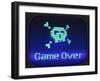 Game Over, Tv Game. Skull and Crossbones-eriksvoboda-Framed Art Print