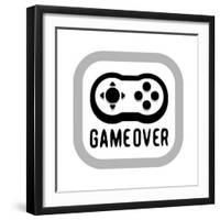 Game Over-Enrique Rodriguez Jr.-Framed Art Print