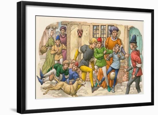 Game Ressembling Football in the Middle Ages-Pat Nicolle-Framed Giclee Print