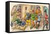 Game Ressembling Football in the Middle Ages-Pat Nicolle-Framed Stretched Canvas