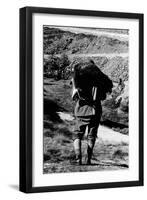 Game Warden Carrying a Killed Chamois at the Gran Paradiso Park-null-Framed Photographic Print