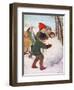 Game, Winter, Snowball 20C-Florence Liley-Young-Framed Art Print