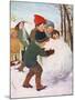 Game, Winter, Snowball 20C-Florence Liley-Young-Mounted Art Print