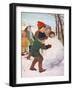 Game, Winter, Snowball 20C-Florence Liley-Young-Framed Art Print