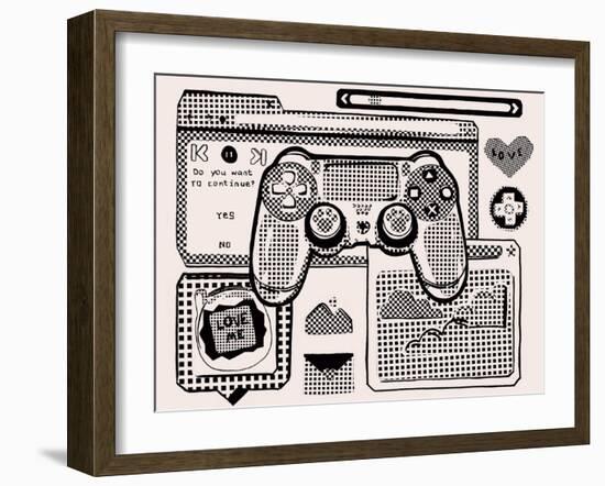 Gamepad  II-Melissa Wang-Framed Art Print
