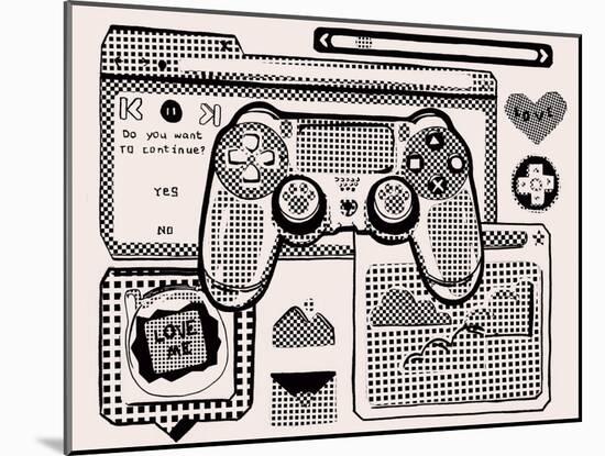 Gamepad  II-Melissa Wang-Mounted Art Print