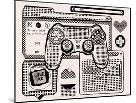 Gamepad  II-Melissa Wang-Mounted Art Print