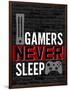 Gamers Never Sleep-Kimberly Allen-Framed Art Print