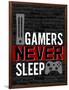 Gamers Never Sleep-Kimberly Allen-Framed Art Print