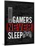 Gamers Never Sleep-Kimberly Allen-Framed Art Print