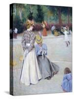 Games at Park-Federico Zandomeneghi-Stretched Canvas