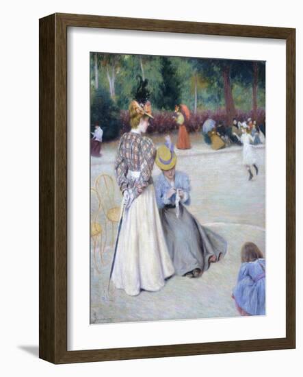 Games at Park-Federico Zandomeneghi-Framed Giclee Print