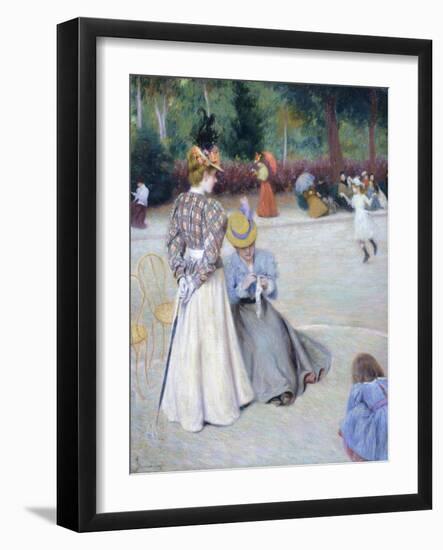 Games at Park-Federico Zandomeneghi-Framed Giclee Print