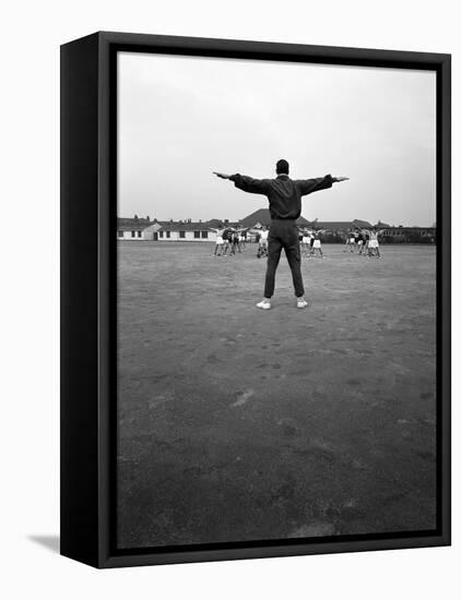 Games Master Taking a Gym Class, Airedale School, Castleford, West Yorkshire, 1962-Michael Walters-Framed Stretched Canvas