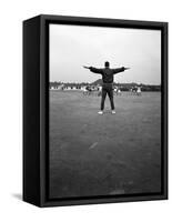 Games Master Taking a Gym Class, Airedale School, Castleford, West Yorkshire, 1962-Michael Walters-Framed Stretched Canvas