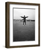 Games Master Taking a Gym Class, Airedale School, Castleford, West Yorkshire, 1962-Michael Walters-Framed Photographic Print