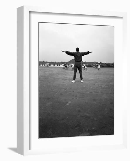 Games Master Taking a Gym Class, Airedale School, Castleford, West Yorkshire, 1962-Michael Walters-Framed Photographic Print