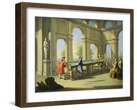 Games, Pool Table, 1751-1752-Giuseppe Zocchi-Framed Giclee Print