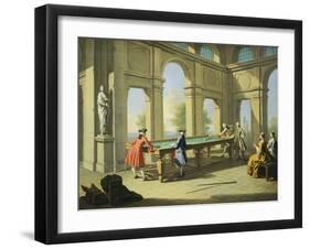 Games, Pool Table, 1751-1752-Giuseppe Zocchi-Framed Giclee Print