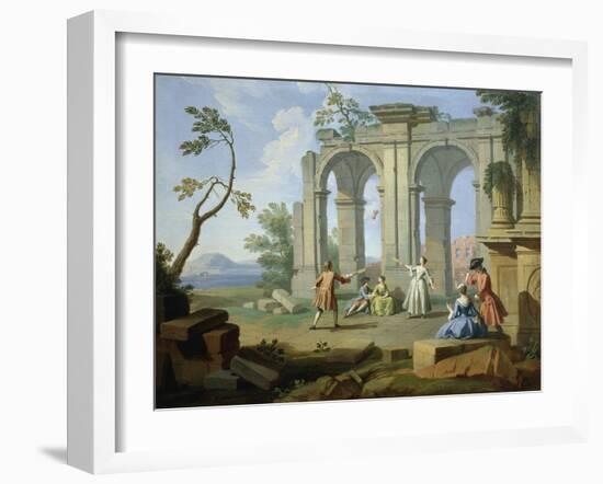 Games, Shuttlecock, 1751-1752-Giuseppe Zocchi-Framed Giclee Print