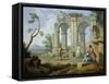 Games, Shuttlecock, 1751-1752-Giuseppe Zocchi-Framed Stretched Canvas