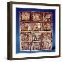 Gaming Board Depicting Animals of the Field and Forest, from Iraq, C.2500 BC (Wood)-Sumerian-Framed Giclee Print