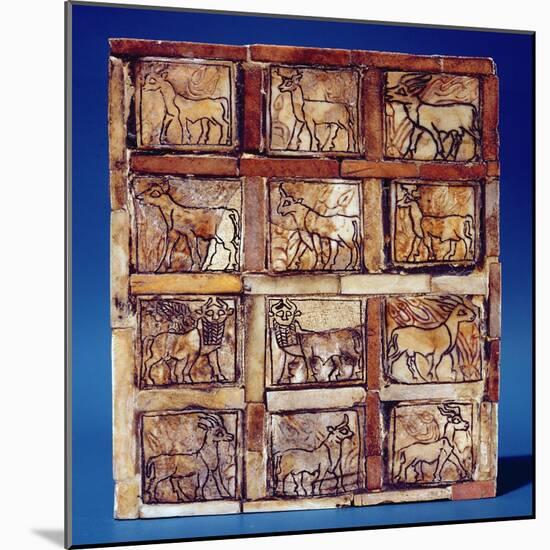 Gaming Board Depicting Animals of the Field and Forest, from Iraq, C.2500 BC (Wood)-Sumerian-Mounted Giclee Print