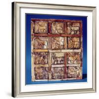 Gaming Board Depicting Animals of the Field and Forest, from Iraq, C.2500 BC (Wood)-Sumerian-Framed Giclee Print