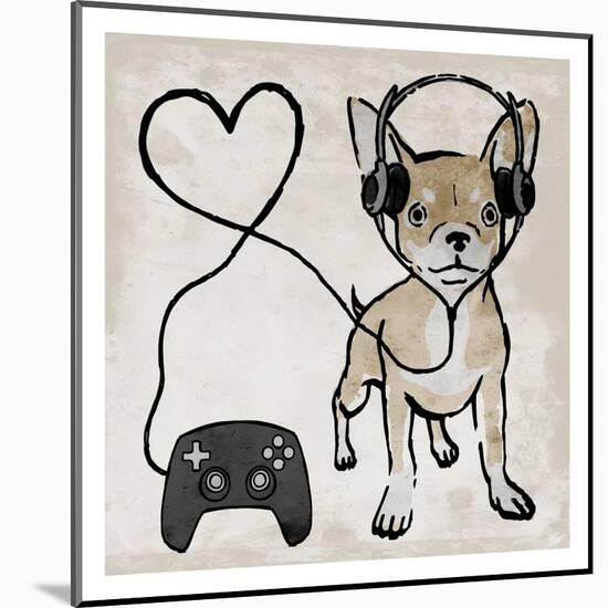 Gaming Chihuahua-Marcus Prime-Mounted Art Print