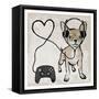 Gaming Chihuahua-Marcus Prime-Framed Stretched Canvas