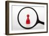 Gaming Piece in the Focus of a Magnifier, Symbolism-Catharina Lux-Framed Photographic Print