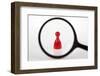 Gaming Piece in the Focus of a Magnifier, Symbolism-Catharina Lux-Framed Photographic Print