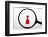 Gaming Piece in the Focus of a Magnifier, Symbolism-Catharina Lux-Framed Photographic Print