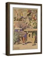 Gaming, Sketch Illustrating the Passions, 1853-Richard Dadd-Framed Giclee Print