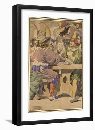 Gaming, Sketch Illustrating the Passions, 1853-Richard Dadd-Framed Giclee Print