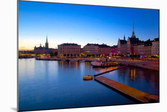 Gamla Stan and Riddarholmen w Spire of Riddarholmskyrkan (Riddarholmen Church), Stockholm, Sweden-Frank Fell-Mounted Photographic Print