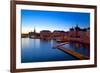 Gamla Stan and Riddarholmen w Spire of Riddarholmskyrkan (Riddarholmen Church), Stockholm, Sweden-Frank Fell-Framed Photographic Print