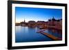 Gamla Stan and Riddarholmen w Spire of Riddarholmskyrkan (Riddarholmen Church), Stockholm, Sweden-Frank Fell-Framed Photographic Print