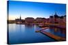 Gamla Stan and Riddarholmen w Spire of Riddarholmskyrkan (Riddarholmen Church), Stockholm, Sweden-Frank Fell-Stretched Canvas