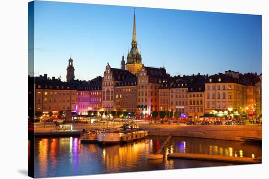 Gamla Stan and Riddarholmen w Spire of Riddarholmskyrkan (Riddarholmen Church), Stockholm, Sweden-Frank Fell-Stretched Canvas