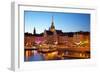 Gamla Stan and Riddarholmen w Spire of Riddarholmskyrkan (Riddarholmen Church), Stockholm, Sweden-Frank Fell-Framed Photographic Print