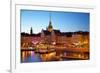 Gamla Stan and Riddarholmen w Spire of Riddarholmskyrkan (Riddarholmen Church), Stockholm, Sweden-Frank Fell-Framed Photographic Print