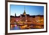 Gamla Stan and Riddarholmen w Spire of Riddarholmskyrkan (Riddarholmen Church), Stockholm, Sweden-Frank Fell-Framed Photographic Print